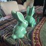 10cm high Pair of Art Deco Mid Century Vintage Original Sylvac Bunnies Image 8