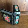 Vintage Pretty Black floral Tin M&S 1985 Image 5