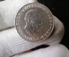 1958 Austria Silver 25 Schilling Coin