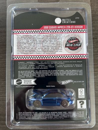 HotWheels Collectors Carded RLC Subaru Impreza 22B-STi