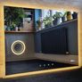 LED Bathroom Mirror Speakers Makeup Antifog Dual LED Cosmetic Vanity Touch Switch Clock Image 4