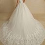 A line fairytale princess embroidered wedding dress Image 3
