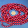 SALE!  2 Very Long Plastic Red and Purple Beaded Necklaces Image 2