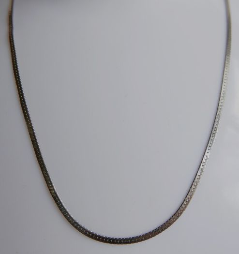 Vintage 925 Sterling Silver 16" Necklace Flat Chain 3.1 grams
