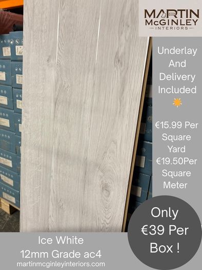 New Ice White 12mm Laminated Flooring