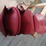 Deep Red Leather Backpack Image 6