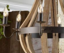 X Large Modern Farmhouse style Wooden Chandelier