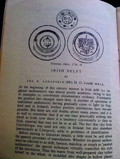Georgian Society Journal 1971 Irish delft