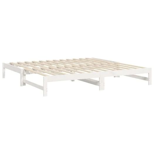 Pull-out Day Bed without Mattress White 2x 80x200  cm
