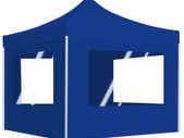 Professional Folding Party Tent with Walls Aluminium 3x3 m Blue
