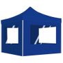 Professional Folding Party Tent with Walls Aluminium 3x3 m Blue Image 5