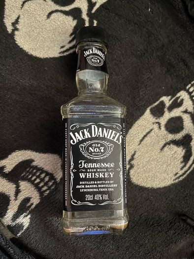 Jack Daniels whiskey empty mini bottle