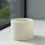 Minimalist Matte White Twisted Rope Pot and Desk Organizer 3D Printed with Free Post Image 2