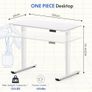 Electric Standing Desk Height Adjustable Sit Stand Desk with Memory Smart Panel(120 x 60cm, White) Image 2