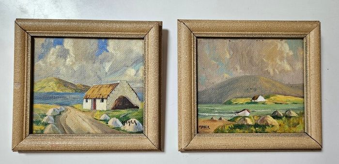 Edward Maher Oil Paintings (1954) - Mid Century Irish Art Paintings - Paintings of Donegal - Irish Coastal Paintings - Irish Oil Paintings
