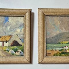 Edward Maher Oil Paintings (1954) - Mid Century Irish Art Paintings - Paintings of Donegal - Irish Coastal Paintings - Irish Oil Paintings