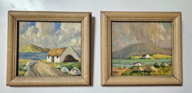 Edward Maher Oil Paintings (1954) - Mid Century Irish Art Paintings - Paintings of Donegal - Irish Coastal Paintings - Irish Oil Paintings