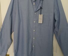 New Mens Slim Fit Oxford Shirt Size Large