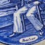 Set of 3 Vintage Collectible Plate Enoch Wedgewood blue white 4 inches Plates coaster Tunstall Made in England Image 9