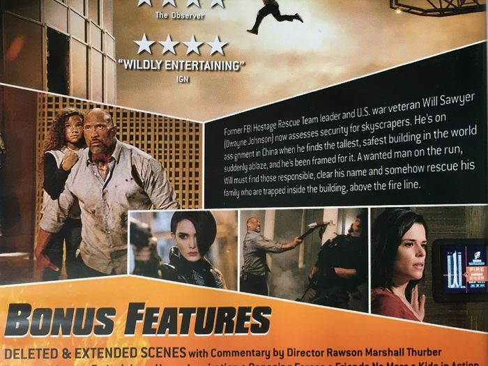 Skyscraper [2018] Dwayne Johnson, Neve Campbell, Chin Han, Roland Moller, Noah Taylor, Byron Mann, Pablo Schreiber, and Hannah Quinlivan [Movie DVD]
