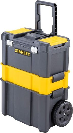 STANLEY Essential Rolling Workshop Toolbox, 3-in1 Stackable Units, Portable Tool Solution, STST1-80151