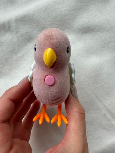 Little Live Pets Bird with Cage Rainbow Glow USed Very DIrty Please look at the pictures