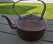 Antique Heavy Copper Kettle