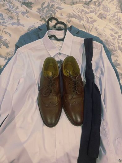 Boy suit next 12 years +shoes+tie+ shirt.