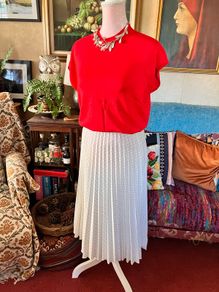 Piazza Sempione Italy Wool Blend Pleated Midi Skirt - IT 40 (UK 8)