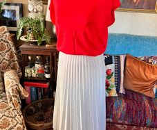 Piazza Sempione Italy Wool Blend Pleated Midi Skirt - IT 40 (UK 8)