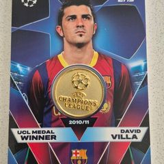Match Attax 25/26 David Villa UCL Medal Winner Relic Card
