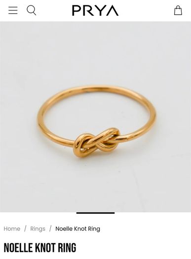 NEW 18k gold plated PRYA eternity knot ring in gift bag
