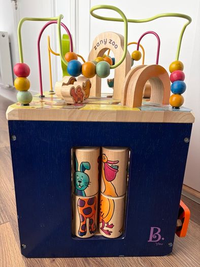 Zany Zoo Wooden Activity Cube