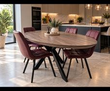 Contemporary Oval Dining Table and 4 chairs