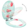 WC Toilet Seats with Soft Close Lid 2 pcs MDF Flamingo Design Image 7