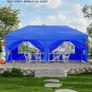 3m x 6m folding tent accordion 4 side panels 2 curtains + transport bag Waterproof Stable Flat Foldable Gazebo Popup Garden Tent Image 7