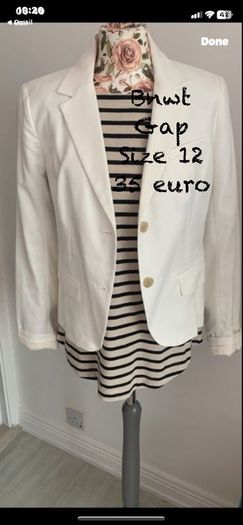 blazer Bnwt Gsp cream blazer size 10