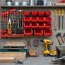 Wall Organiser With Parts Bins Hooks Tools Storage Image 4