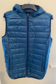 Teal Blue Sleeveless Gilet Jacket Size L