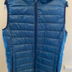 Teal Blue Sleeveless Gilet Jacket Size L