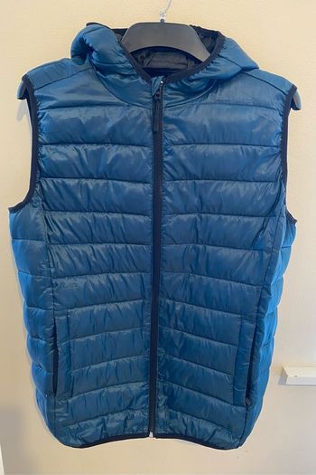 Teal Blue Sleeveless Gilet Jacket Size L