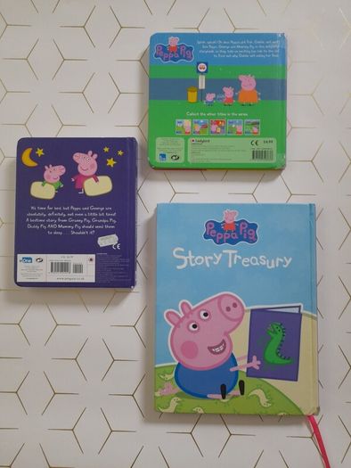 Peppa pigs books, goodnight Peppa, Peppa's first pet, Story Treasury