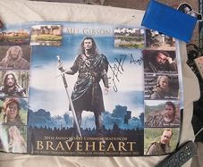 Mel Gibson And Others Signed Braveheart Anniversary Poster