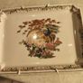 Hand painted japanese satsuma AS HANGING PLATE  ceramic tray stamped. 20x15 cms. Image 3