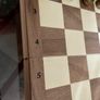 Vintage Style Marquetry Inlaid Folding Wooden Chess Checkers Draughts Pop Board Chess Pieces & Counters Image 9