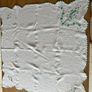 Vintage white linen table cloth with Harp and shamrocks Image 2