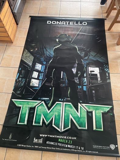 Giant TMNT Donatello 2007 Rare Cinema Display Vinyl Poster 2.4x1.5m