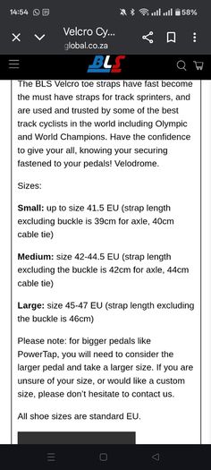 Pedal - sprinter straps