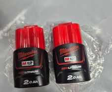 Milwaukee M12B2 2.0Ah Batteries x2