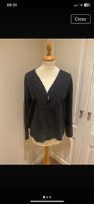 Cos black silk top size 10